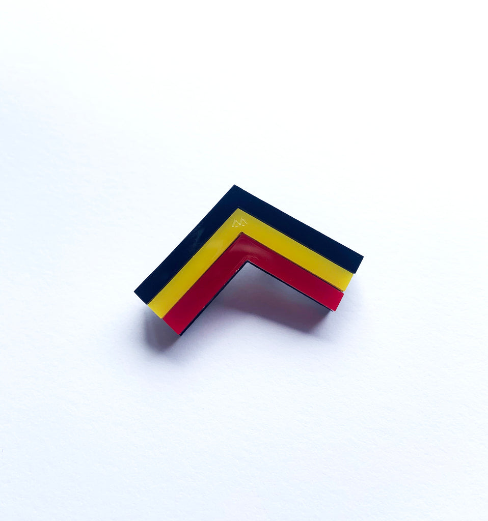 Tainui Pin | Black, Yellow, Red - MISS MAIA